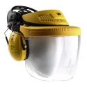 3M Yellow Grey Clear Polycarbonate Face Shield with Face Guard Resistant To Impact Protection G500V5FH510-GU