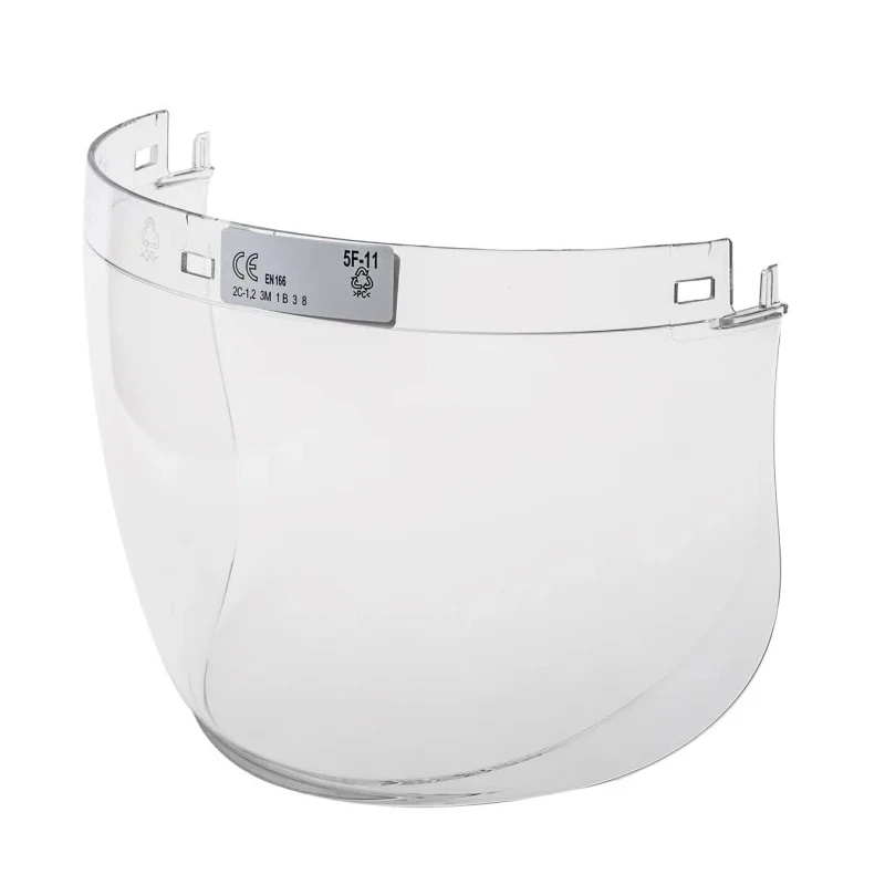 3M Clear Polycarbonate Visor with Face Guard Resistant to Molten Metal and Liquid 5F-1
