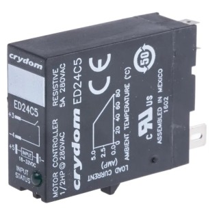 Crydom ED Series Solid State Relay, 5 A Load Current, 280 Vrms Load Voltage, 18 to 32 V DC Control Voltage, DIN Rail ED24C5