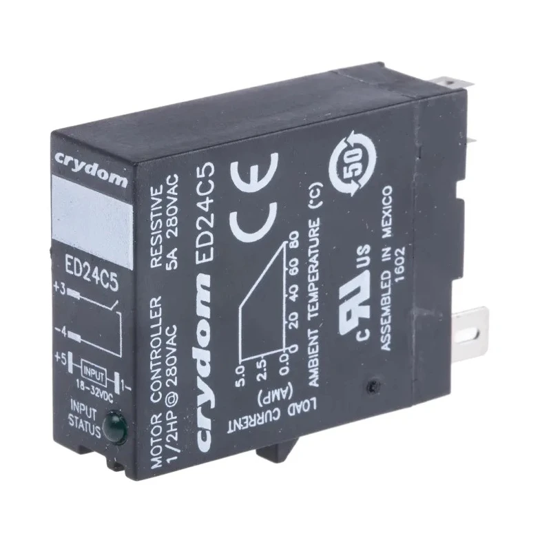 Crydom ED Series Solid State Relay, 5 A Load Current, 280 Vrms Load Voltage, 18 to 32 V DC Control Voltage, DIN Rail ED24C5