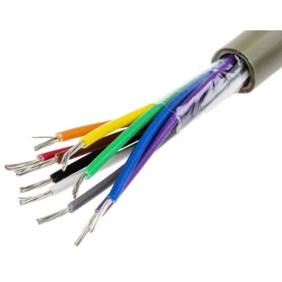 Alpha Wire Pro-Tekt Series Data Cable 10 Cores 0.23 mm² 50 m Grey Sheath Polyvinyl Chloride B953101 GE321