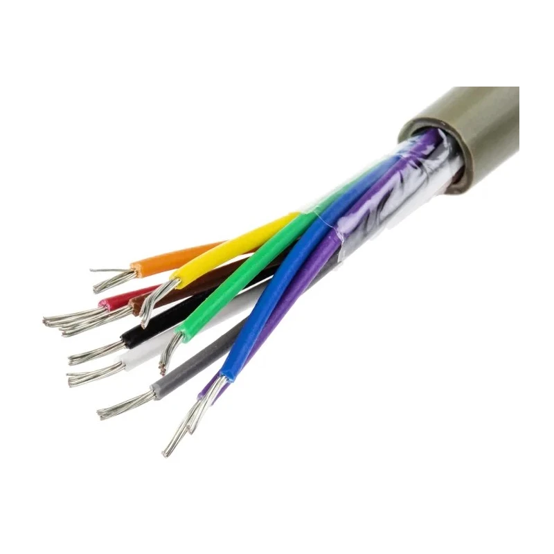 Alpha Wire Pro-Tekt Series Data Cable 10 Cores 0.23 mm² 50 m Grey Sheath Polyvinyl Chloride B953101 GE321