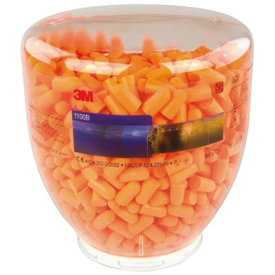 3M 3M 1100 Series Orange Disposable Ear Plugs 500 Pairs 35 dB Noise Reduction 1100-PD