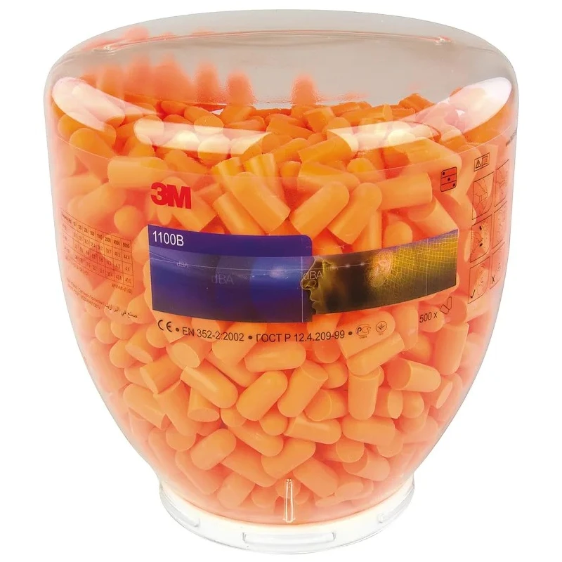 3M 3M 1100 Series Orange Disposable Ear Plugs 500 Pairs 35 dB Noise Reduction 1100-PD