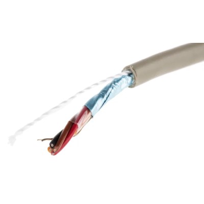 Alpha Wire Pro-Tekt Series Data Cable 4 Cores 0.35 mm² 50 m Grey Sheath Polyvinyl Chloride B954042 GE321