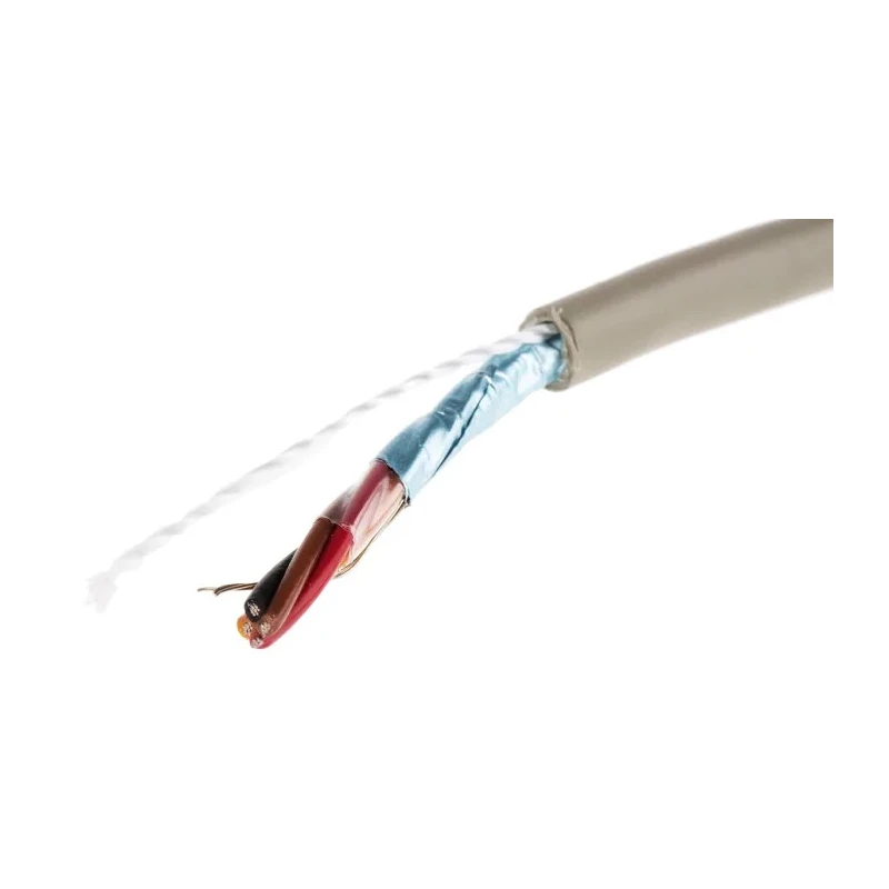 Alpha Wire Pro-Tekt Series Data Cable 4 Cores 0.35 mm² 50 m Grey Sheath Polyvinyl Chloride B954042 GE321