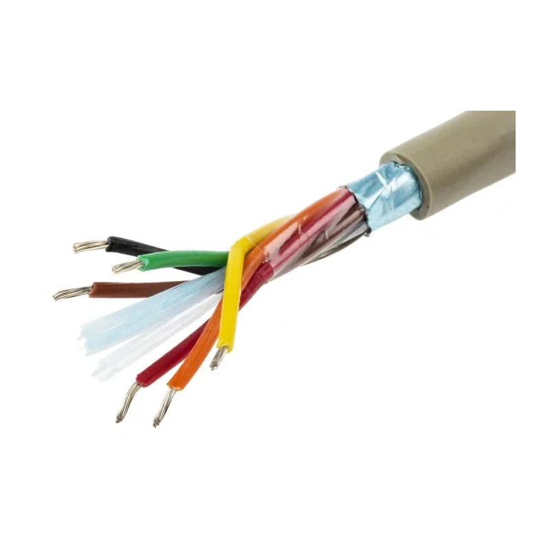 Alpha Wire Pro-Tekt Series Data Cable 6 Cores 0.35 mm² 50 m Grey Sheath Polyvinyl Chloride B954062 GE321