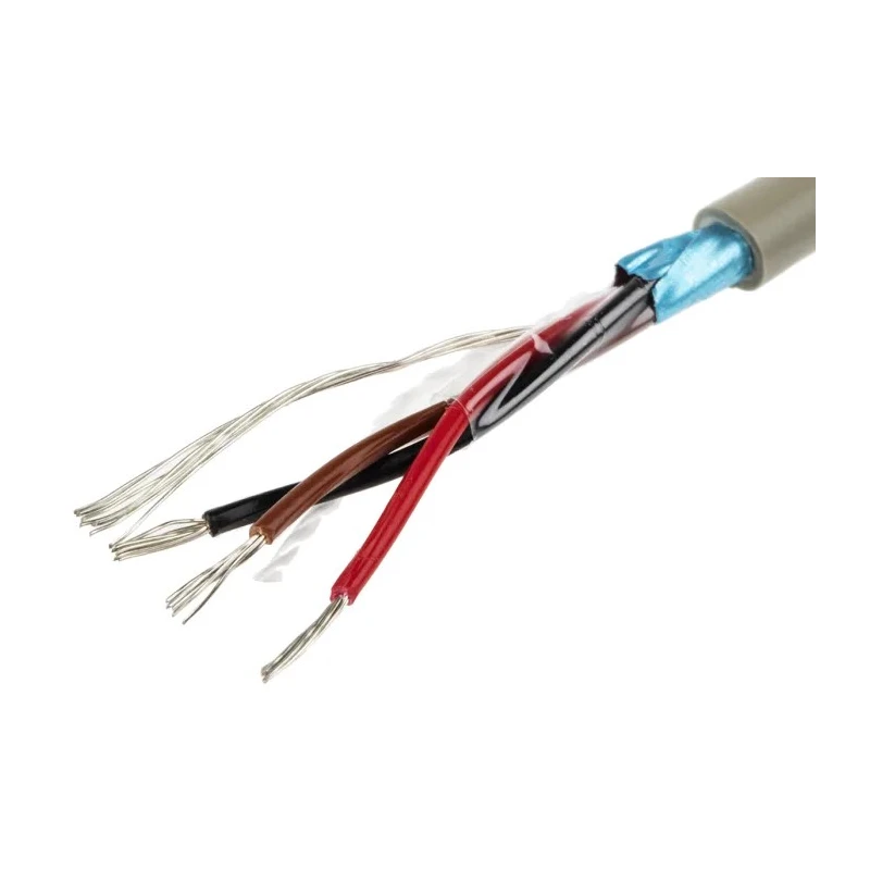 Alpha Wire Pro-Tekt Series Data Cable 3 Cores 0.35 mm² 50 m Grey Polyvinyl Chloride Jacket 300V B954032 GE321