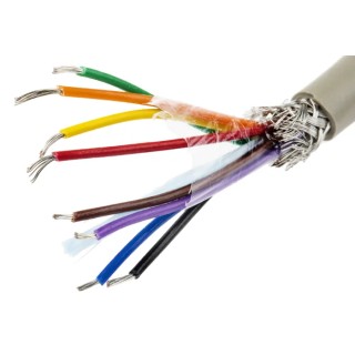 Alpha Wire Pro-Tekt Series Data Cable 8 Cores 0.23 mm² 50 m Grey Sheath Polyvinyl Chloride B953083 GE321