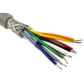 Alpha Wire Pro-Tekt Series Data Cable 10 Cores 0.23 mm² 50 m Grey Sheath Polyvinyl Chloride B953103 GE321