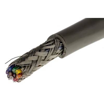 Alpha Wire Pro-Tekt Series Data Cable 15 Cores 0.23 mm² 50 m Grey Sheath Polyvinyl Chloride B953153 GE321