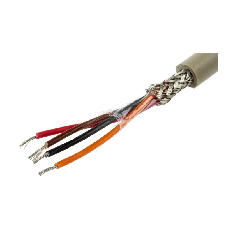 Alpha Wire Pro-Tekt Series Data Cable 4 Cores 0.35 mm² 50 m Grey Sheath Polyvinyl Chloride B954043 GE321