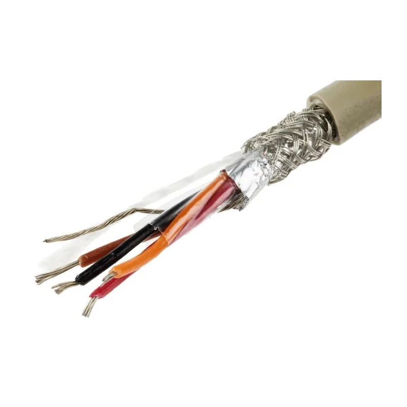 Alpha Wire Pro-Tekt Series Data Cable 4 Cores 0.35 mm² 50 m Grey Polyvinyl Chloride B954044 GE321