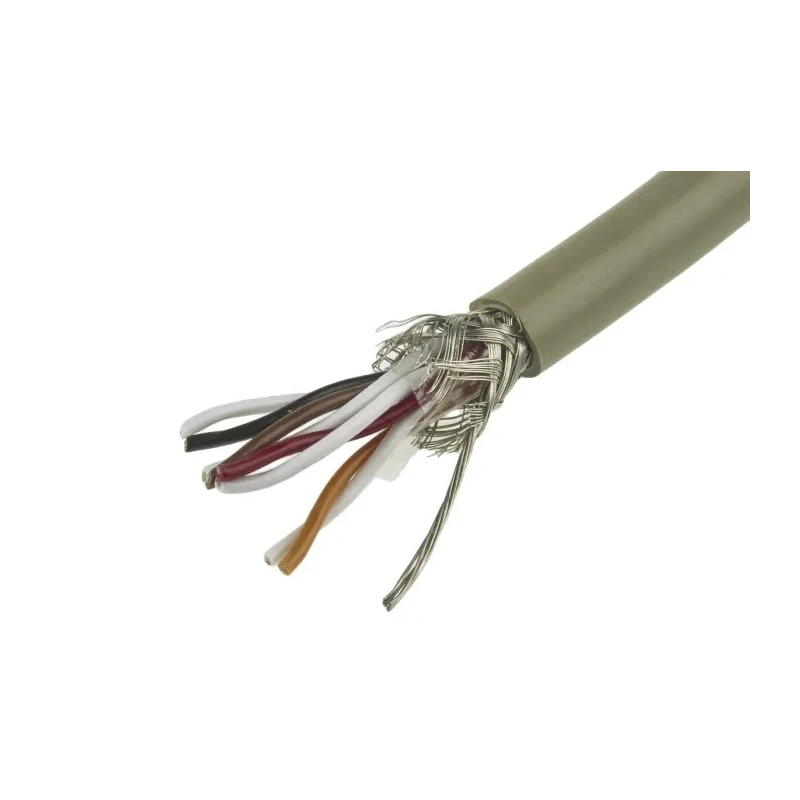 Alpha Wire Pro-Tekt Series Data Cable 4 Pairs 8 Cores 0.23 mm² 50 m Grey Sheath Polyvinyl Chloride B963043 GE321