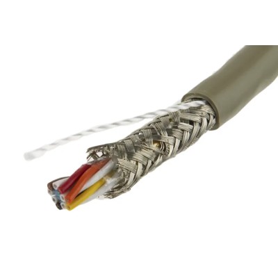 Alpha Wire Pro-Tekt Series Data Cable 5 Pairs 10 Cores 0.35 mm² 50 m Grey Sheath Polyvinyl Chloride B964053 GE321