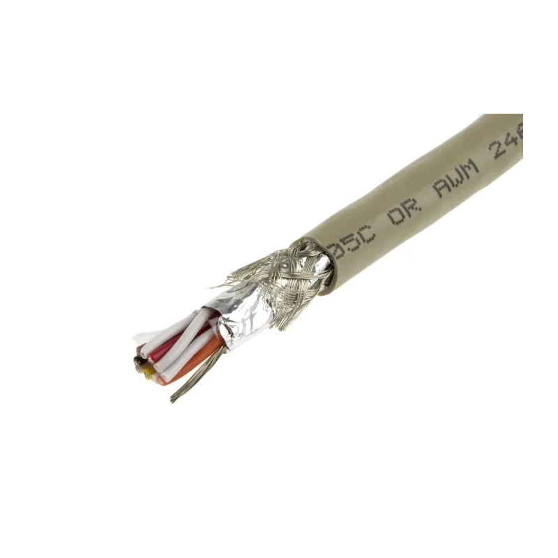 Alpha Wire Pro-Tekt Series Data Cable 5 Pairs 10 Cores 0.23 mm² 50 m Grey Sheath Polyvinyl Chloride B963054 GE321