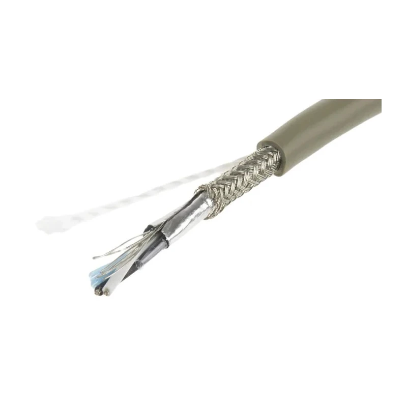 Alpha Wire Pro-Tekt Series Data Cable 1 Pair 2 Cores 0.35 mm² 50 m Grey PVC Sheath 300V B964014 GE321