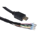 RS PRO 5 m HDMI Cable Male Unterminated with Ferrule Crimping, Black 740-6676