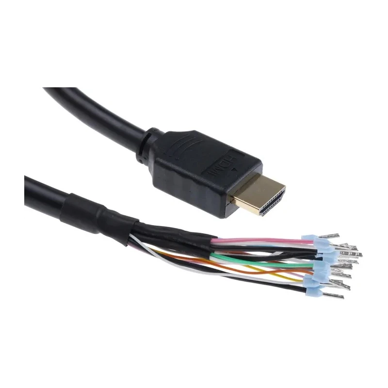 RS PRO 5 m HDMI Cable Male Unterminated with Ferrule Crimping, Black 740-6676