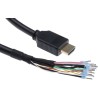 RS PRO 5 m HDMI Cable Male Unterminated with Ferrule Crimping, Black 740-6676