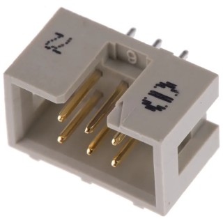 HARTING SEK 18 Series Straight Through Hole PCB Header, 6 Contacts, 2.54 mm Pitch, 2 Row, Shrouded 09185067324
