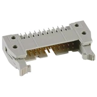 HARTING SEK 18 Series Straight Through Hole PCB Header 26 Contacts 2.54 mm Pitch 2 Row Shrouded 09185267904