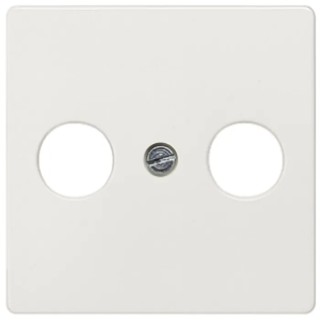 Siemens TV Aerial White 2 Outlet Flush Mount Thermoplastic Faceplate 5TG2561
