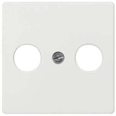 Siemens TV Aerial White 2 Outlet Flush Mount Thermoplastic Faceplate 5TG2561