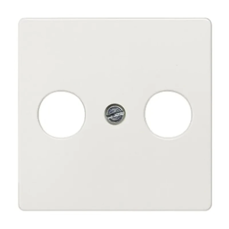 Siemens TV Aerial White 2 Outlet Flush Mount Thermoplastic Faceplate 5TG2561
