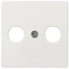 Siemens TV Aerial White 2 Outlet Flush Mount Thermoplastic Faceplate 5TG2561