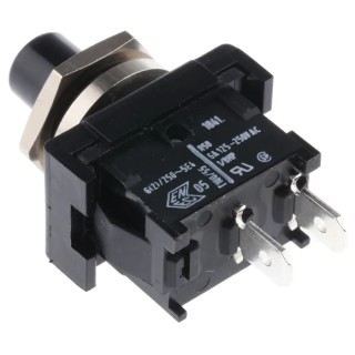 Marquardt Push Button Switch Momentary Panel SPST Black LED IP40 250 V ac 1841.1201