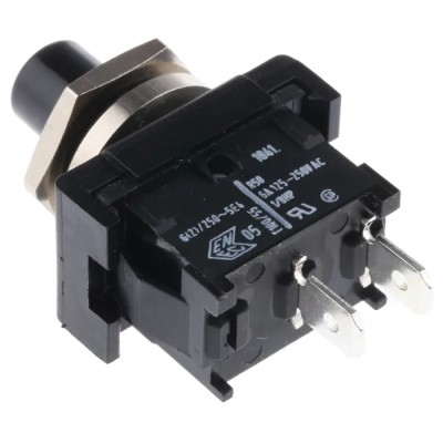 Marquardt Push Button Switch Momentary Panel SPST Black LED IP40 250 V ac 1841.1201