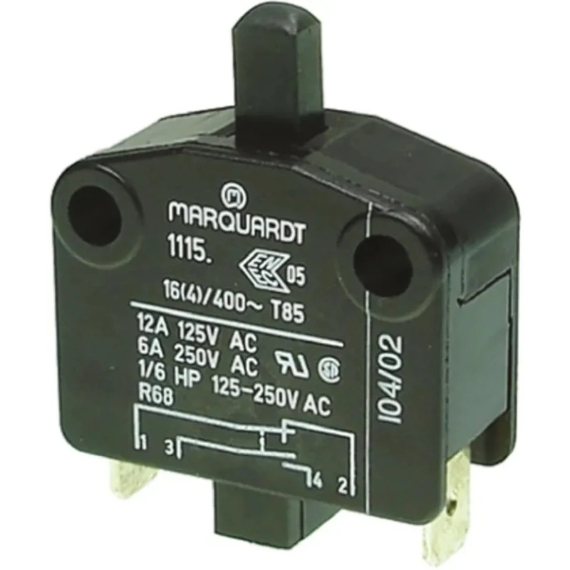 Marquardt Door Micro Switch NO + NC Plunger 16 A IP40 -40°C to 85°C 1115.2101