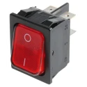 Marquardt Illuminated DPST On-Off On-Off Rocker Switch Panel 10A 250V AC 28V DC Red Actuator 1835.3102