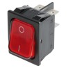 Marquardt Illuminated DPST On-Off On-Off Rocker Switch Panel 10A 250V AC 28V DC Red Actuator 1835.3102