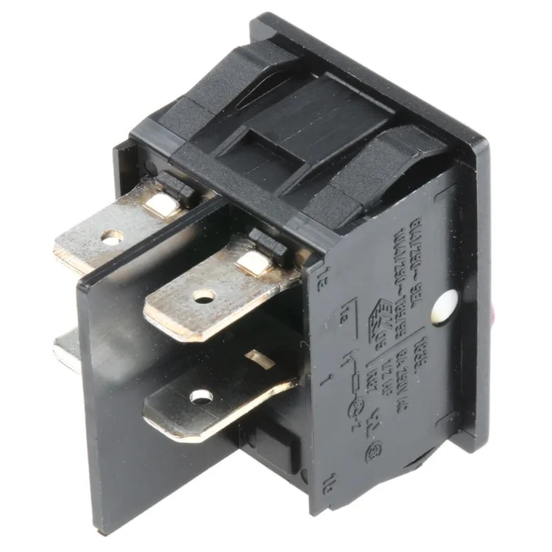 Marquardt Illuminated DPST On-Off On-Off Rocker Switch Panel 10A 250V AC 28V DC Red Actuator 1835.3102