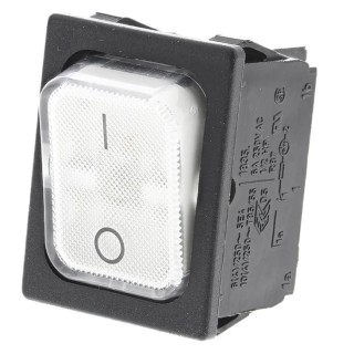 Marquardt Illuminated DPST On-Off On-Off Rocker Switch Panel, 10A, 250V AC, 28V DC, Polyamide Housing, Panel Mount 1835.3105