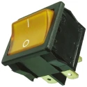 Marquardt Illuminated DPST On-Off On-Off Panel Rocker Switch Polyamide Housing 1800 Series 10A 250V AC 28V DC 1805.7104