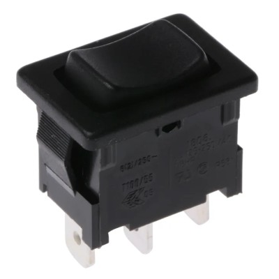 Marquardt SPDT Momentary-Off-Momentary (On)-Off-(On) Rocker Switch Panel 1800 Series 6A 28V DC 250V AC 1808.1302