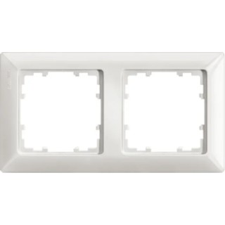 Siemens White Thermoplastic 2 Gang Switch Frame 5TG2552-0