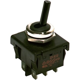 Marquardt Toggle Switch Panel Mount On-Off DPDT Tab Terminal 12V dc 250V ac 1824.1101