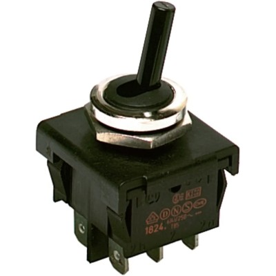 Marquardt Toggle Switch Panel Mount On-Off DPDT Tab Terminal 12V dc 250V ac 1824.1101