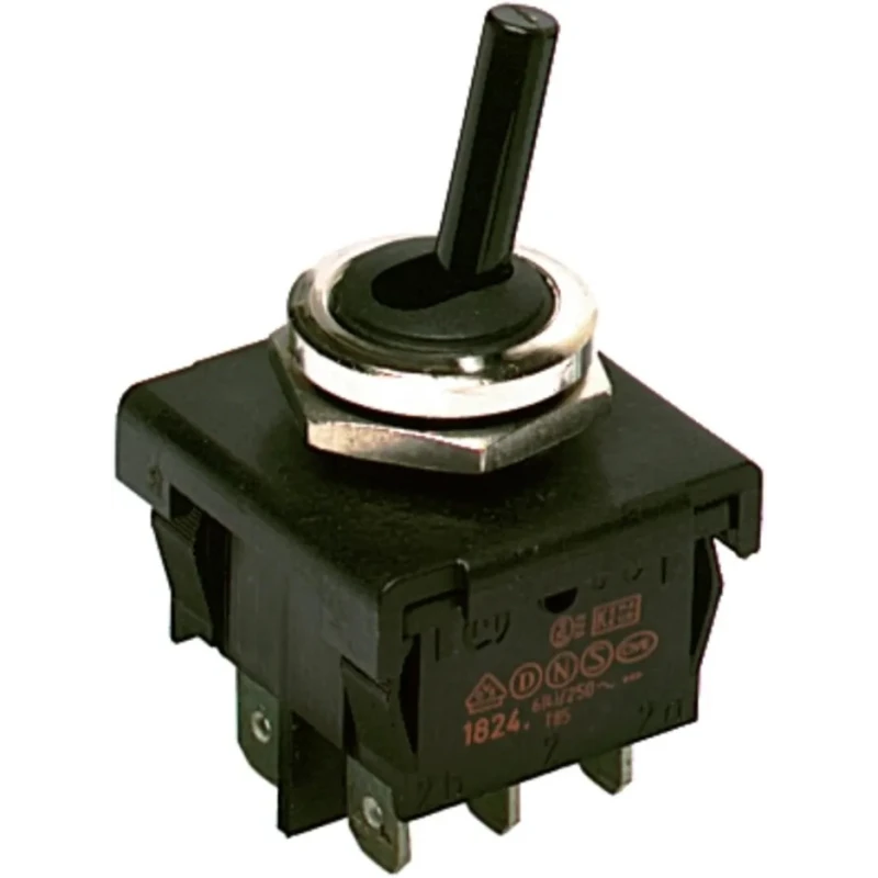 Marquardt Toggle Switch Panel Mount On-Off DPDT Tab Terminal 12V dc 250V ac 1824.1101