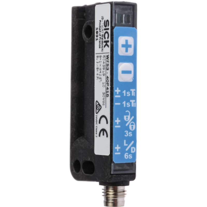 SICK Label Sensor Infrared LED 3 mm Detection Range PNP Output 100 mA 30V IP65 Panel Mount WFS3-40P415