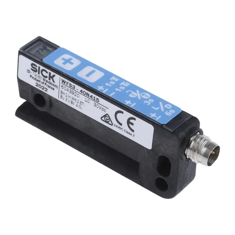 SICK Label Sensor Infrared LED 3 mm Maximum Detection NPN Output 100 mA 30V IP65 Panel Mount WFS3-40N415