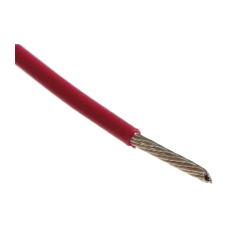 Alpha Wire Ecogen Ecowire Series Red 0.52 mm² Hook Up Wire, 20 AWG, 10x0.25 mm Strands, 305 m Length, MPPE 6714 RD001