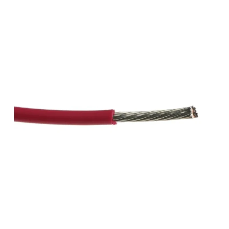 Alpha Wire Ecogen Ecowire Series Red 0.52 mm² Hook Up Wire, 20 AWG, 10x0.25 mm Strands, 305 m Length, MPPE 6714 RD001
