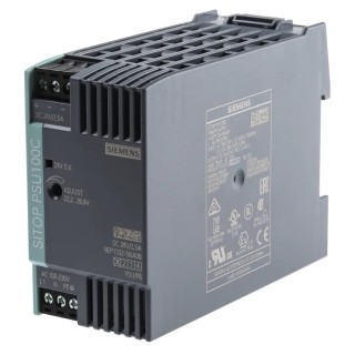 Siemens SITOP PSU100C Switched Mode DIN Rail Power Supply 1 Phase 264V AC/DC Input 24V DC 2.5A 60W PSU100C
