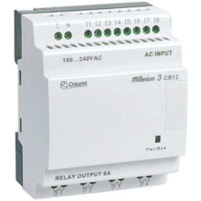 Crouzet Millenium 3 Series Logic Module 8-Input Digital Input 4 Outputs Relay Output 24V DC 8A 88974021