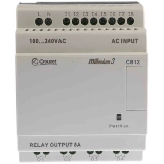 Crouzet Millenium 3 Series Logic Module 8 Digital Inputs 4 Relay Outputs 8A Contact Current 230V AC 88974023